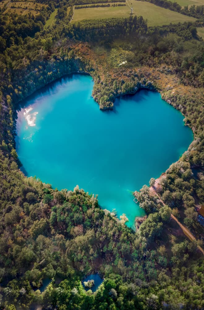 Turquoise Heart Lake by Anna Kirchner — canvas wall art