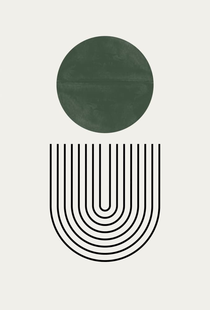 Circle and Lines by THE MIUUS STUDIO — canvas wall art