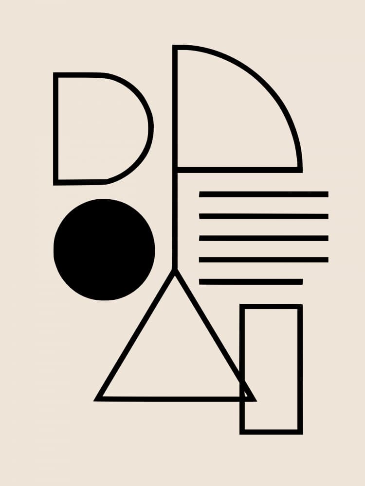 Geometric Abstract Shapes by Little Dean — canvas wall art