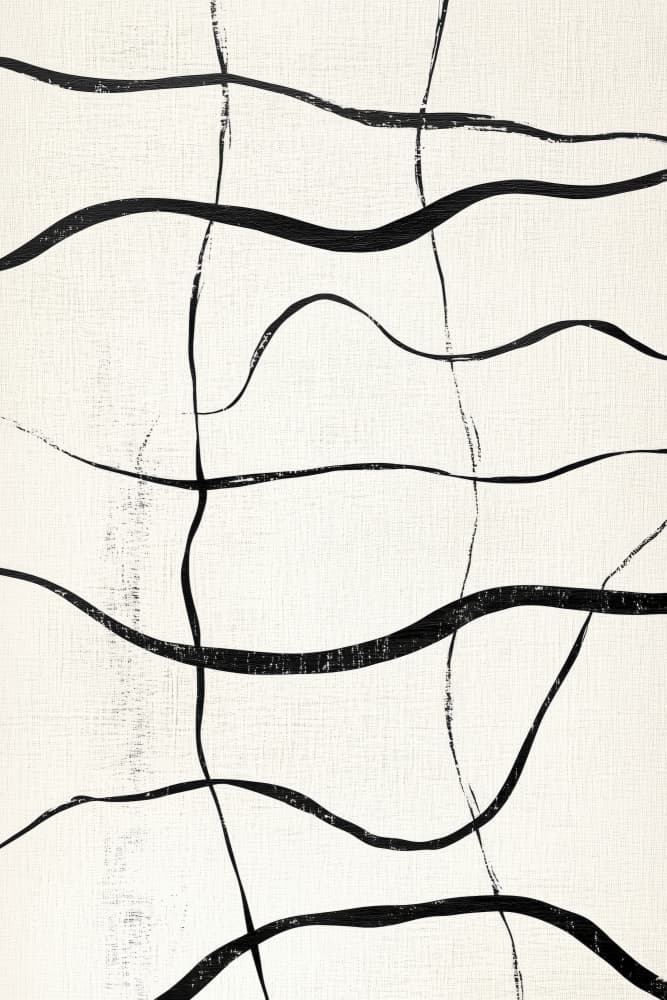 Curved Rhythm Lines by Treechild — canvas wall art