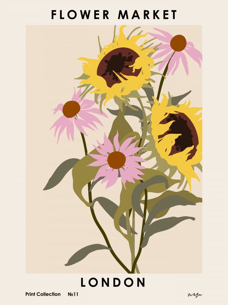 Flower Market. London by NKTN — canvas wall art