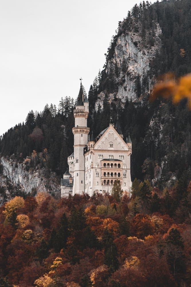Autumn Neuschwanstein Castle by Jakob Remar — canvas wall art