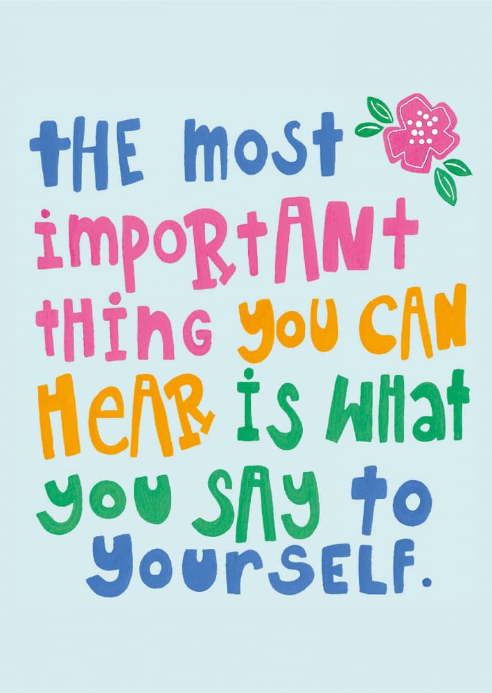 Colorful Self Talk Message