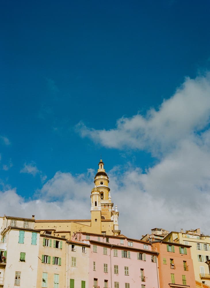 Vibrant Menton Village by Bethany Young — canvas wall art