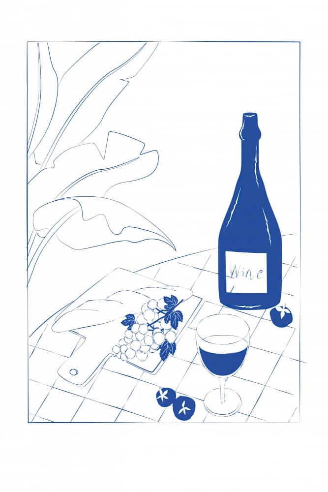 Winestilllife by Treechild — canvas wall art