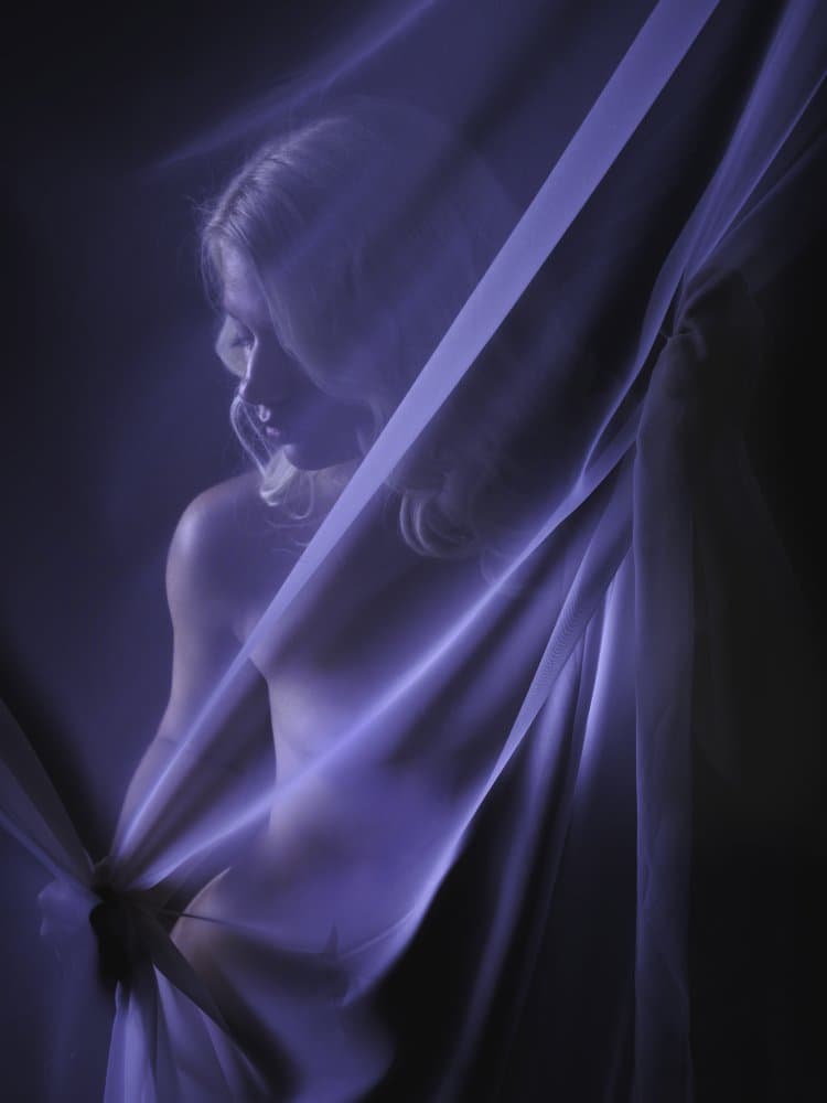 Ethereal Purple Woman by Balazs Bartal — canvas wall art