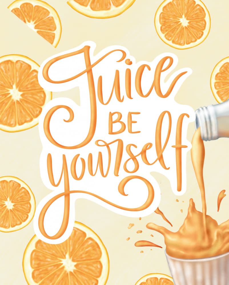 Juice Be Yourself by Aminah Eleonora — canvas wall art