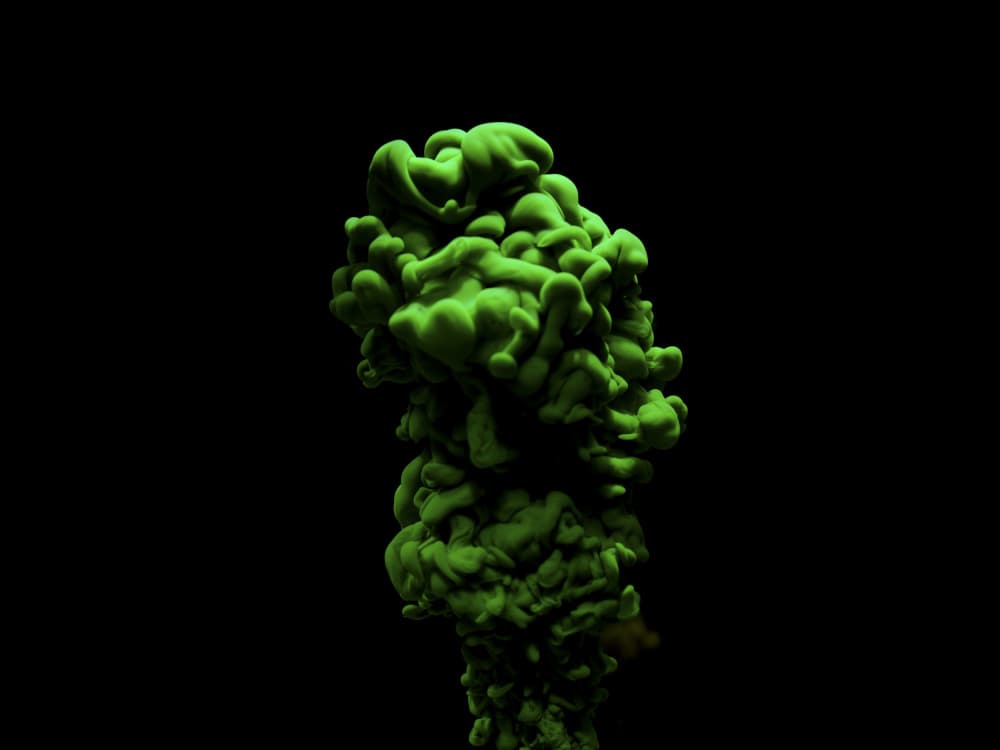 Glowing Green Fluid Cloud by engin akyurt — canvas wall art