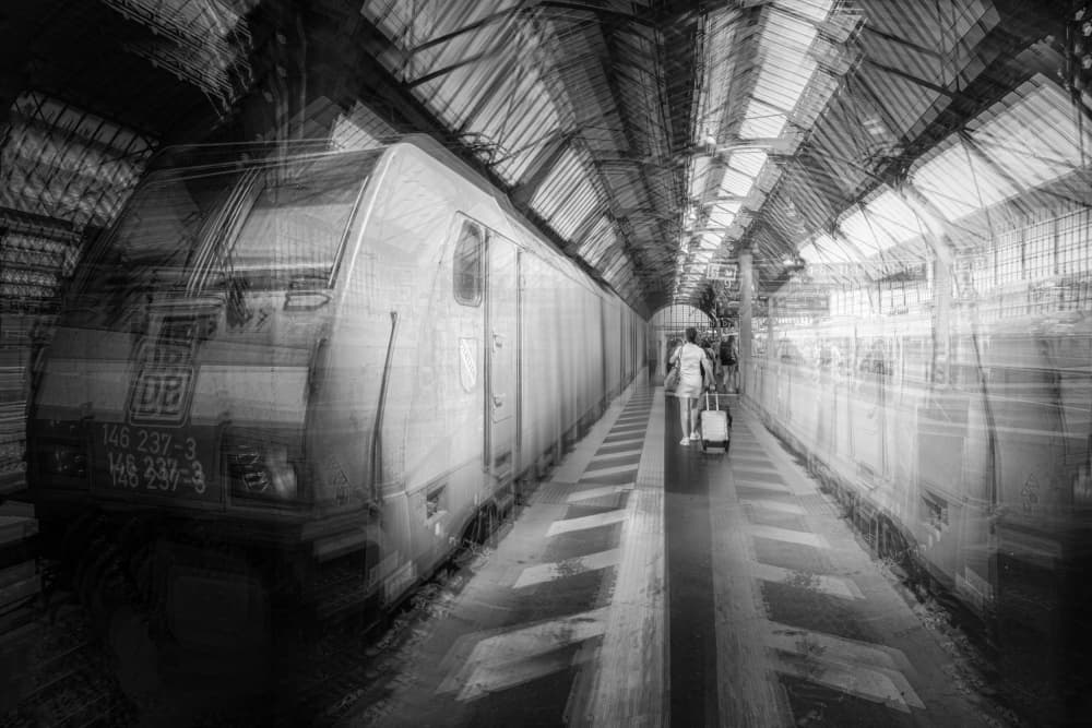 Train station by Eiji Yamamoto — canvas wall art