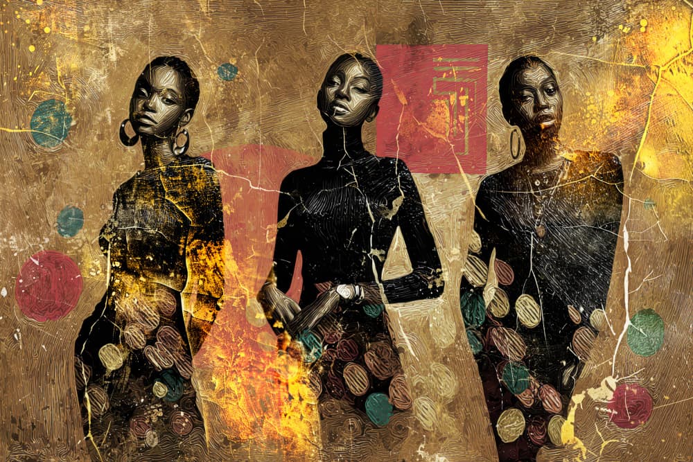 Elegant African Figures by Rafal Kulik — canvas wall art