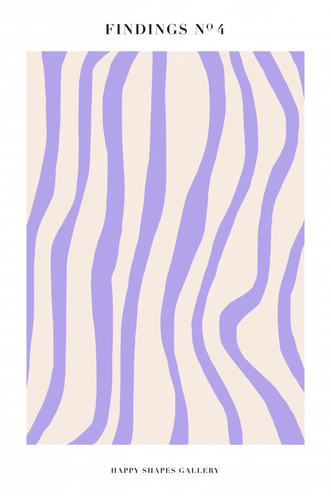 Abstract Lavender Lines by Maren Gross — canvas wall art