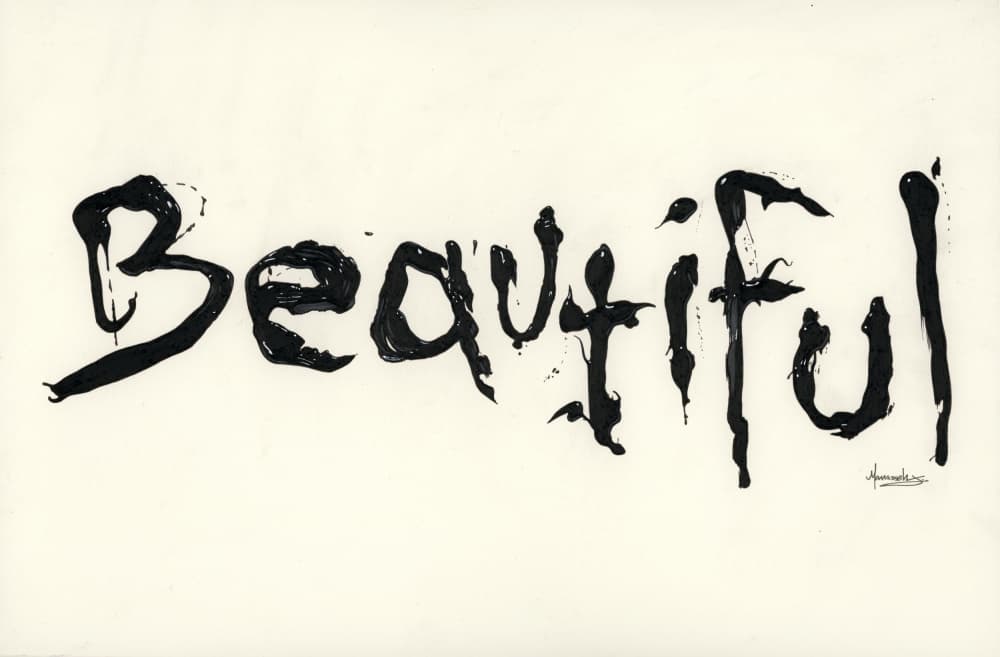Beautiful Ink Script by Manasseh Johnson Sr. — canvas wall art