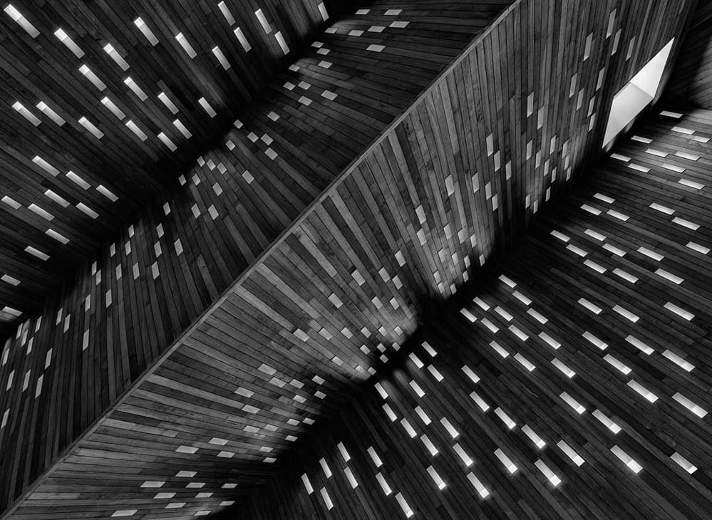 Modern Wood Light Pattern by Luc Stalmans — canvas wall art