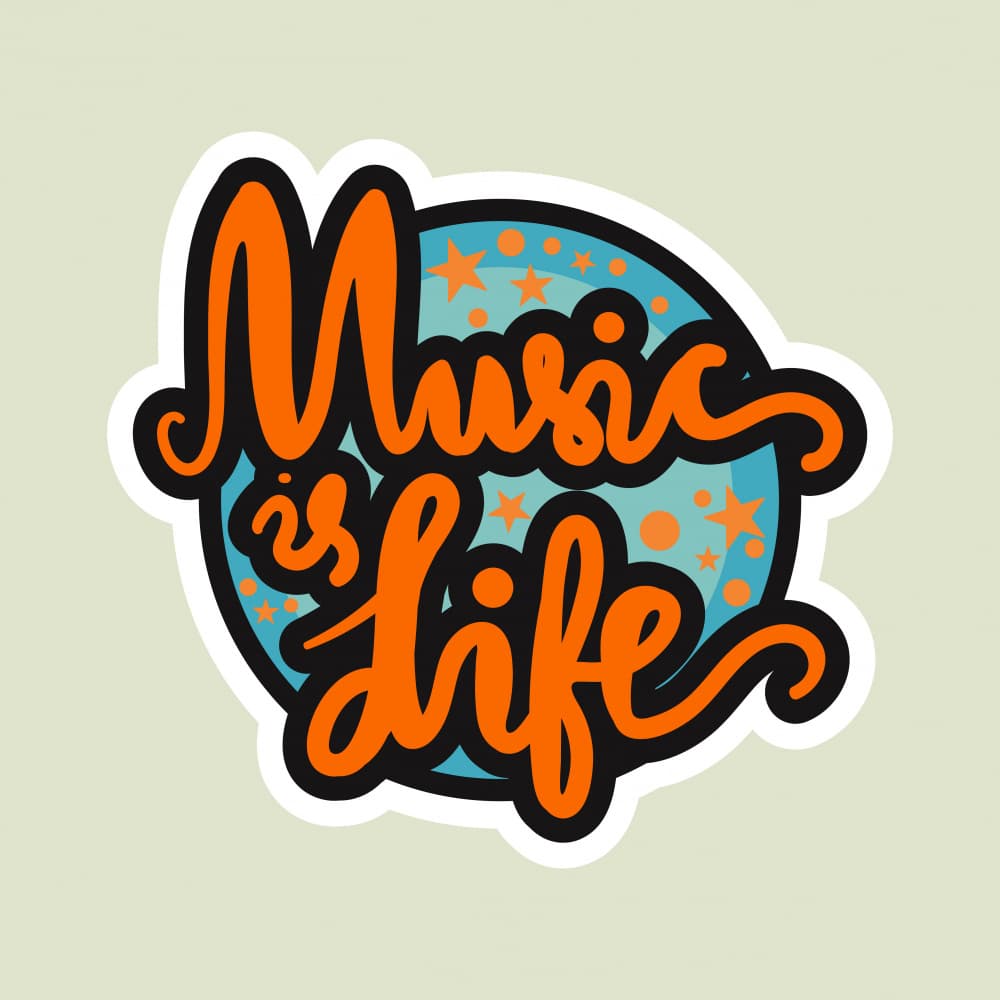 Music Is Life Quote by Marika Barsrsind — canvas wall art