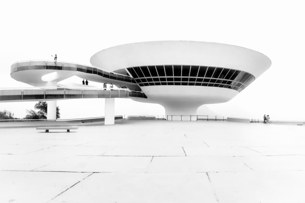 Futuristic White Museum by Linda Wride — canvas wall art