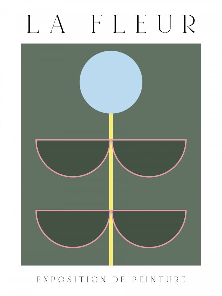 Modern Abstract Bloom by The Printable Studio — canvas wall art
