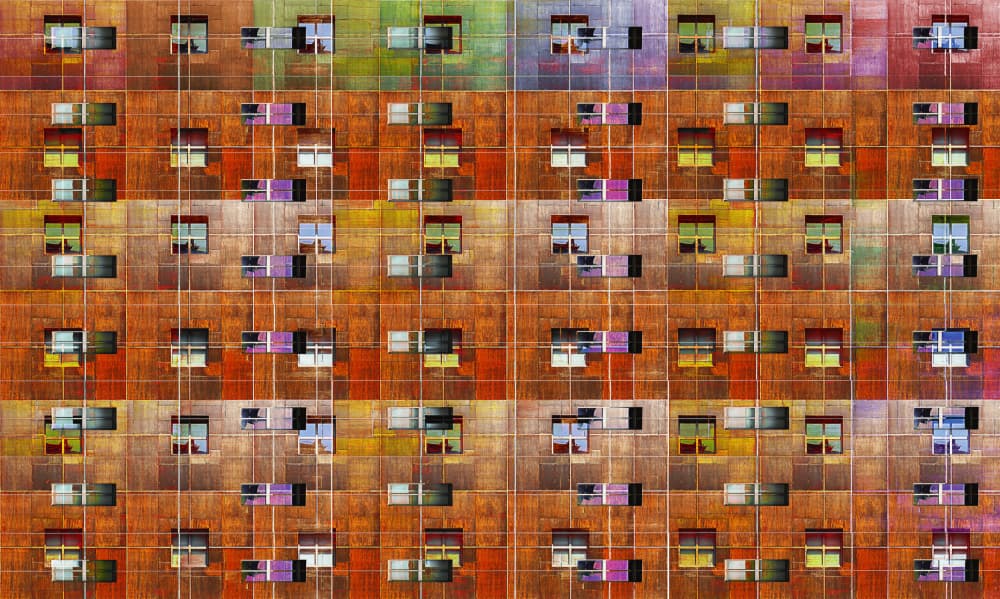 Geometric Window Pattern by Jois Domont ( J.L.G.) — canvas wall art
