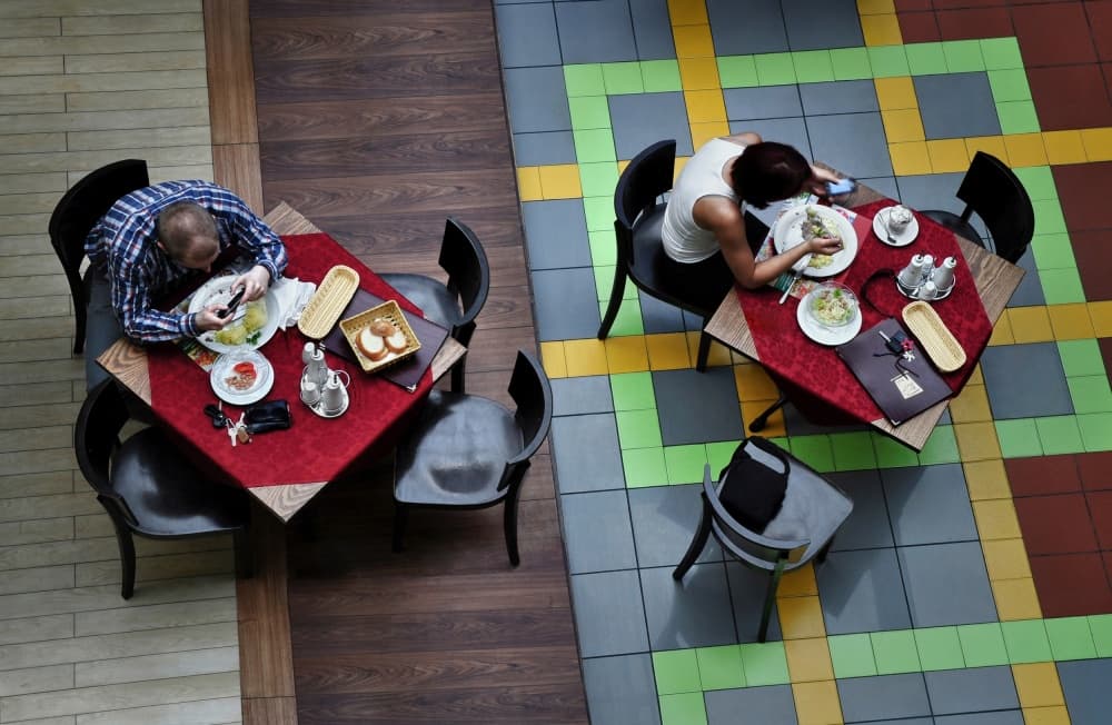 Casual Cafe Dining by Samanta Krivec — canvas wall art