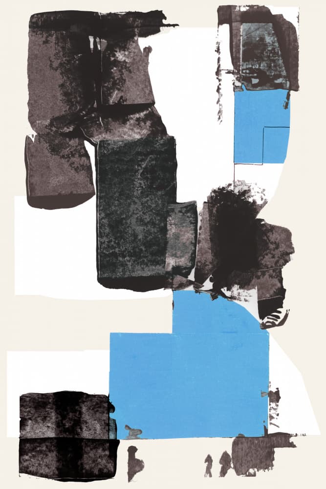 Geometric Blue Abstraction by cartissi — canvas wall art
