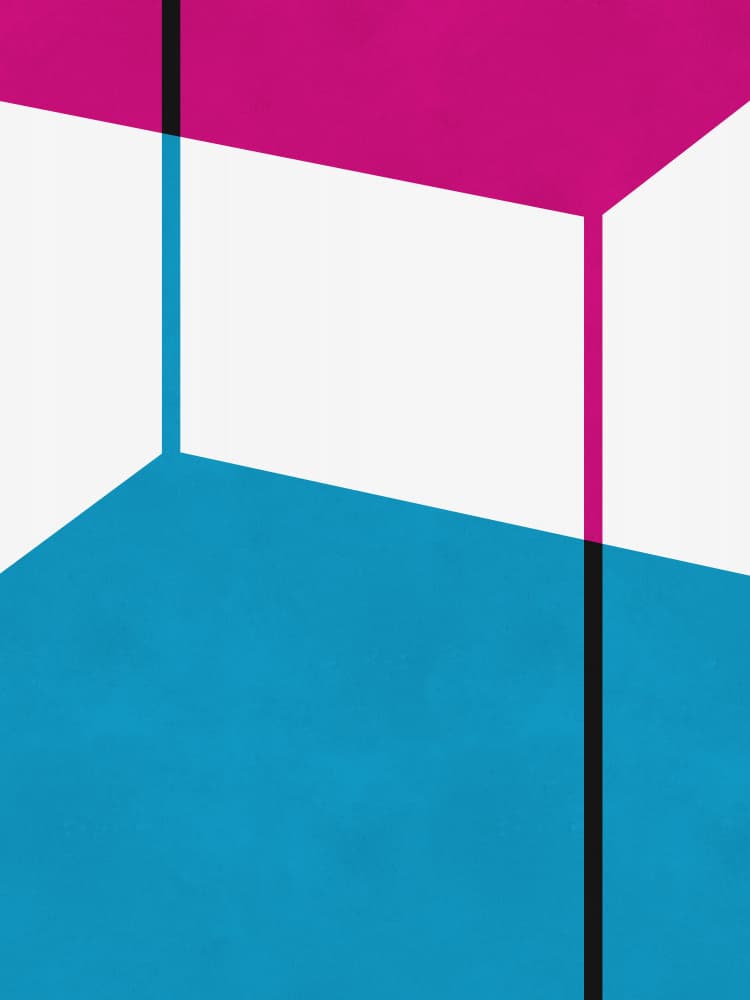 Abstract Geometric Interior by Vitor Costa — canvas wall art