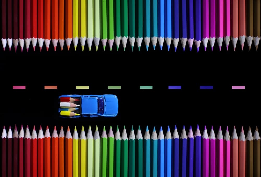 Color Pencils Journey by Victoria  Glinka — canvas wall art