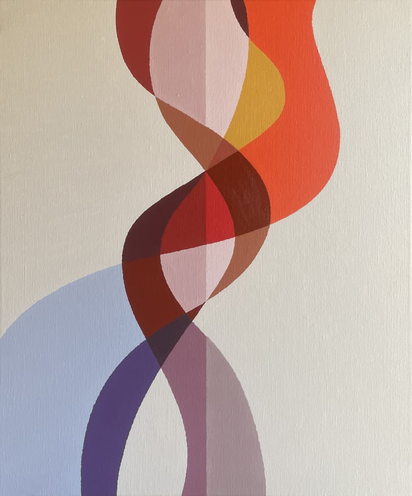 Colorful Abstract Curves by Rafa Mateo — canvas wall art