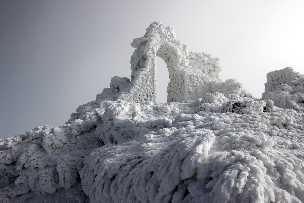 Frozen Mountain Arch by Dragisa Petrovic — canvas wall art