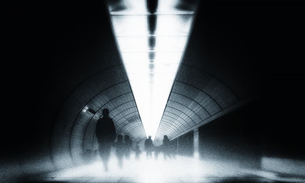Dark Tunnel Silhouettes by Stefan Eisele — canvas wall art