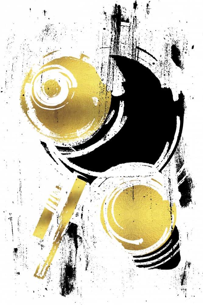 Black Gold Abstract by Melanie Viola — canvas wall art