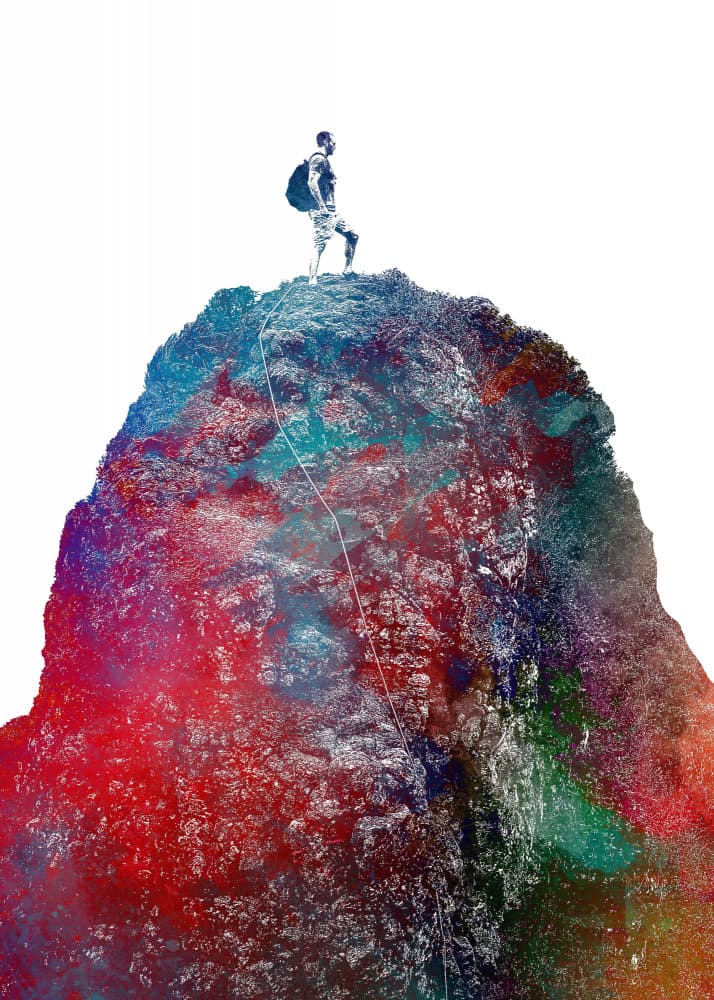 Vibrant Summit Achievement by Justyna Jaszke — canvas wall art