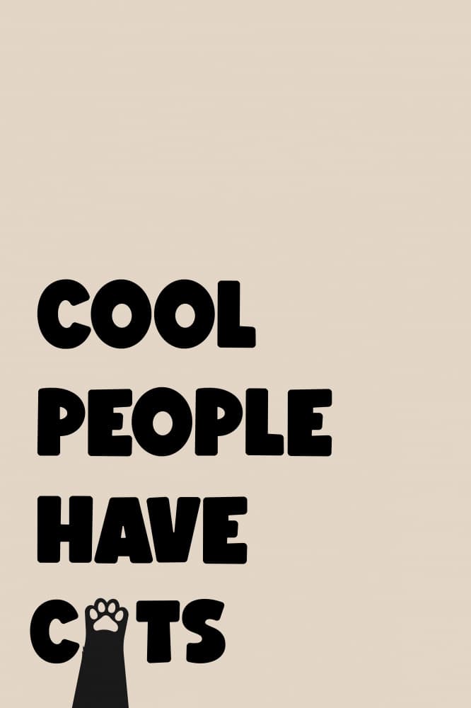 Cool People Have Cats by Melloi Art Prints — canvas wall art