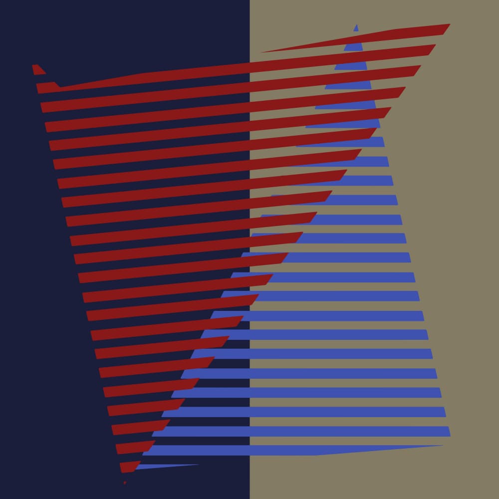 Bold Blue Red Stripes by Carlos Perez Del Moro — canvas wall art