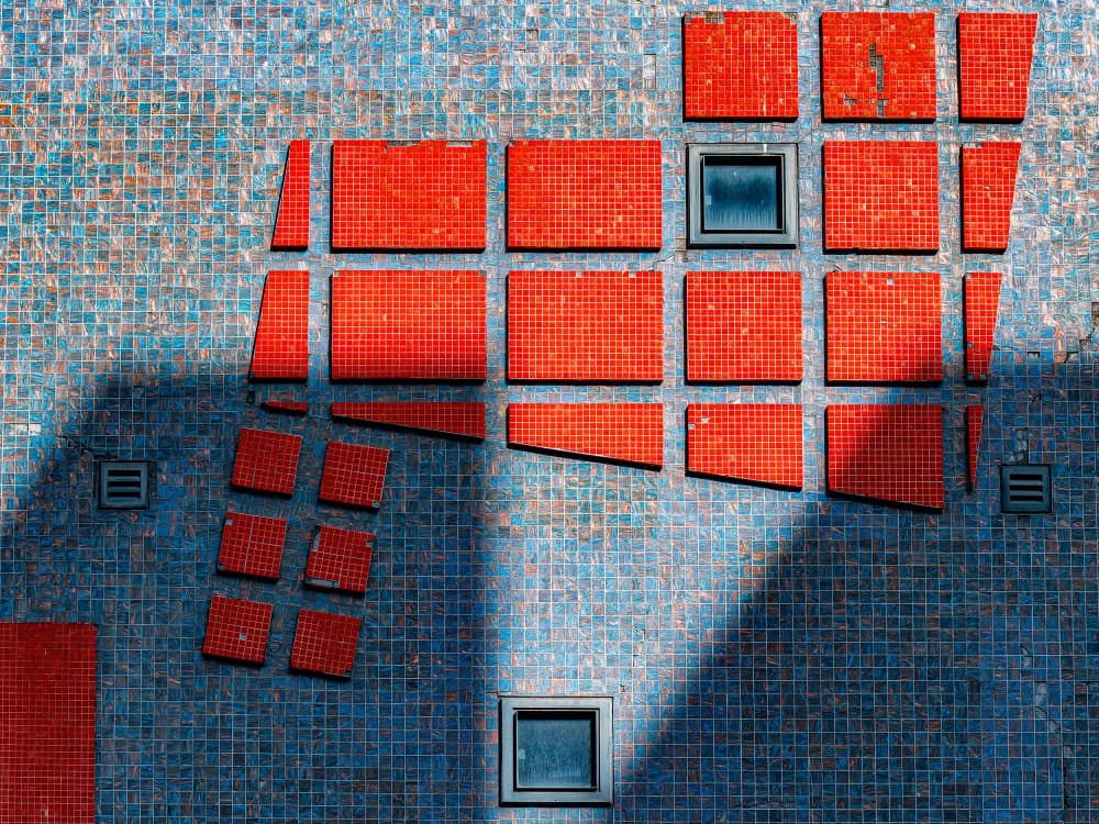 Abstract Tile Geometry Shadow by Andy Bauer — canvas wall art