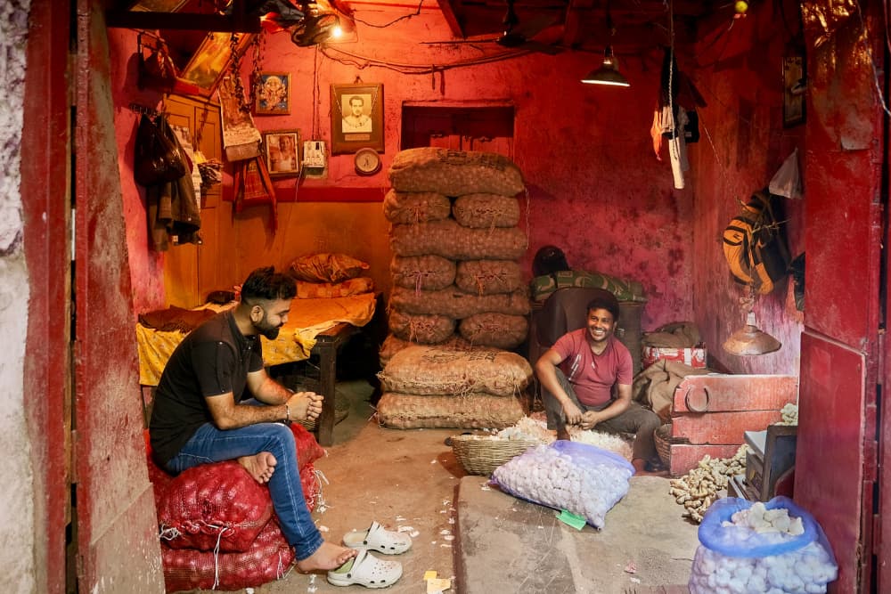 Onions And Garlic Stall by Subhajit Das — canvas wall art