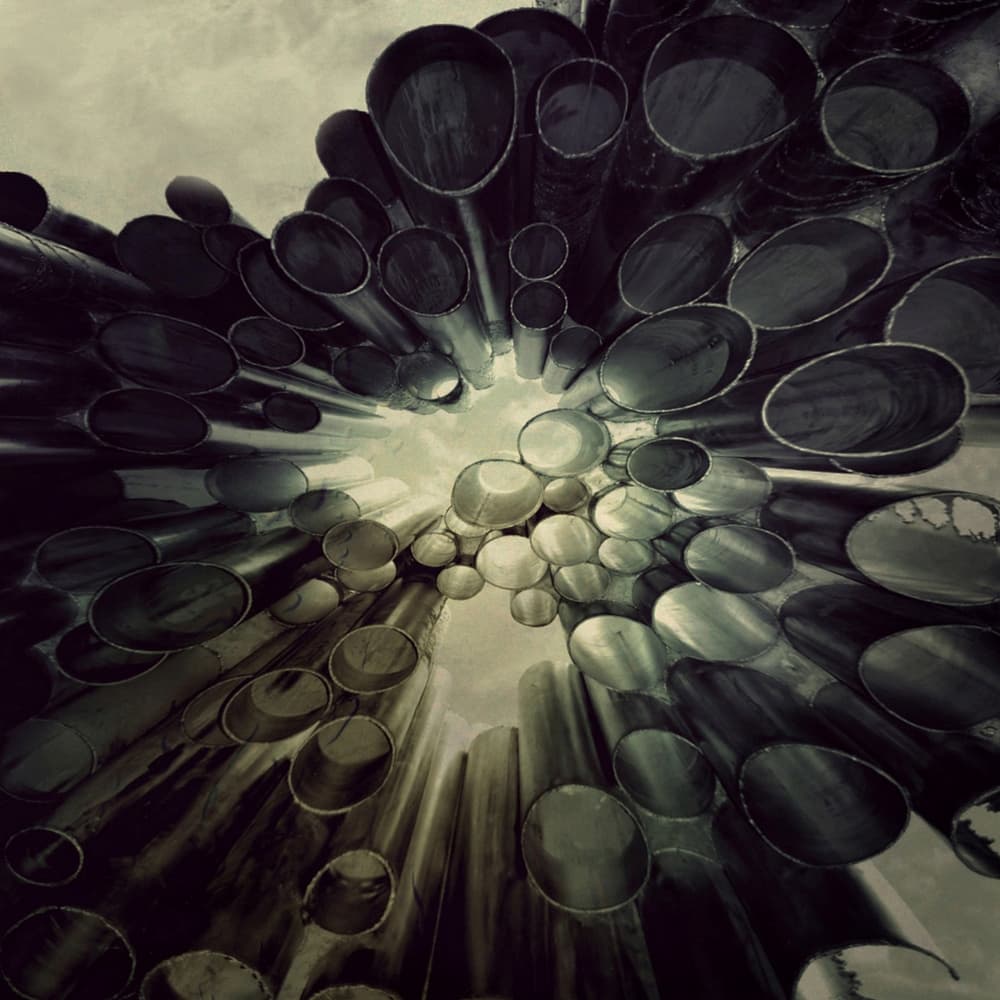 Spiraling Metal Sculpture by Robert Fabrowski — canvas wall art