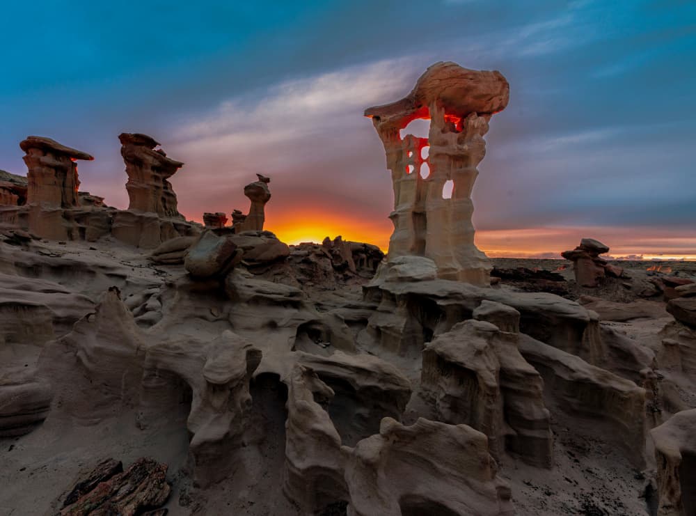 Mystical Badlands Sunset by Mei Shi — canvas wall art