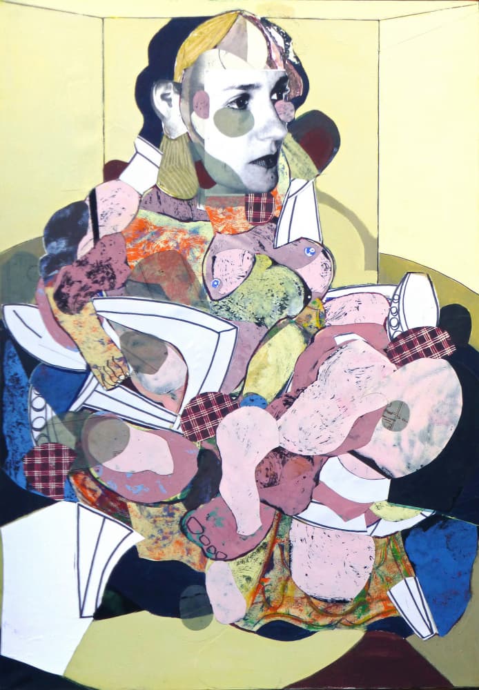 Pensive Abstract Woman by Pascal Marlin — canvas wall art