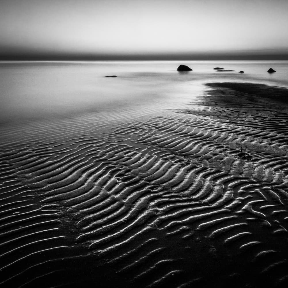 Serene Beach Ripples by Eriks Zilbalodis — canvas wall art