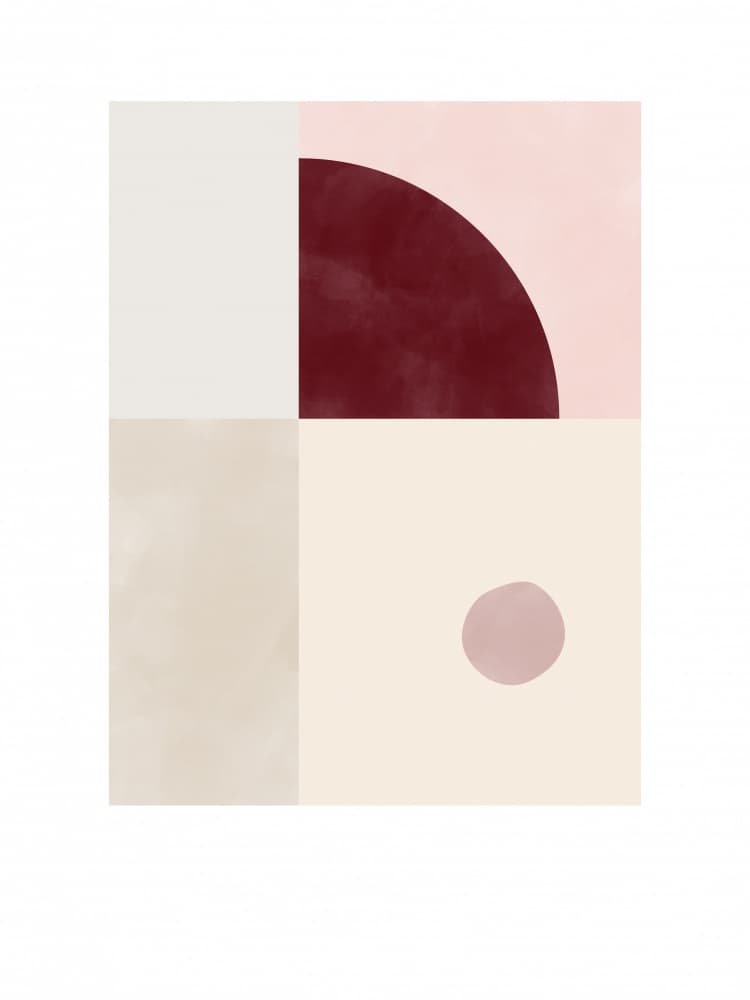 Abstract Blush Geometry by Elena Ristova — canvas wall art