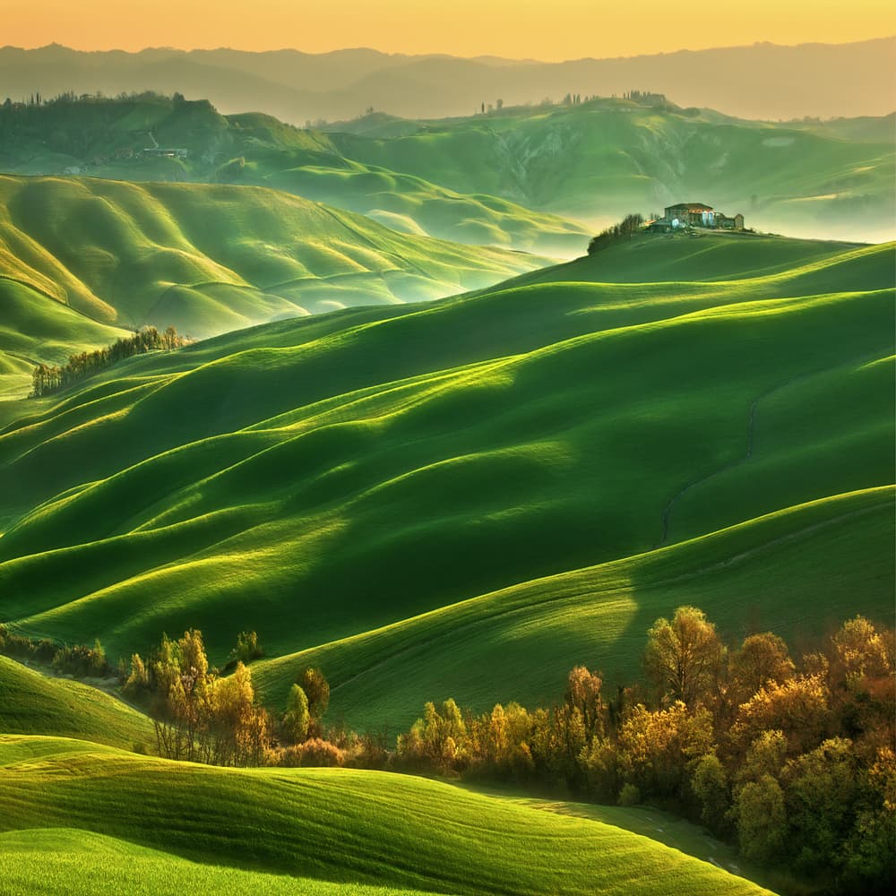 Serene Rolling Green Hills by Krzysztof Browko — canvas wall art