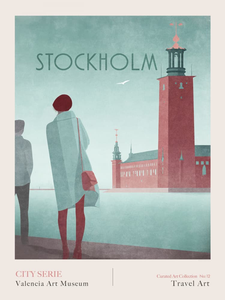 STOCKHOLM 2 - Stockholm City Hall by Emel Tunaboylu — canvas wall art