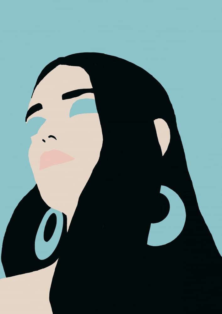 Stylish Woman Profile by Sharyn Bursic — canvas wall art