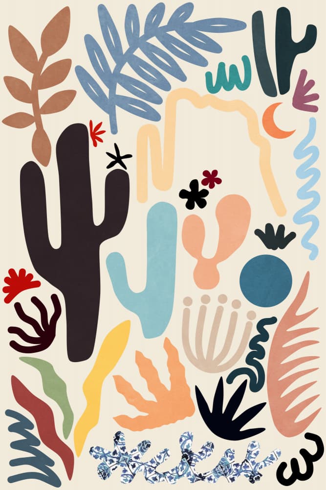 Desert Botanical Abstract by amini54 — canvas wall art