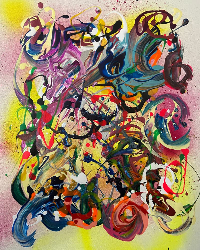 Vibrant Abstract Swirls by Irene Chua — canvas wall art