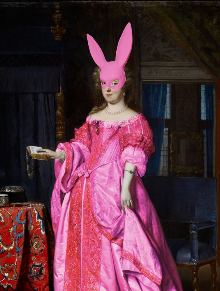 Pink Masquerade Duchess by Athene Fritsch — canvas wall art