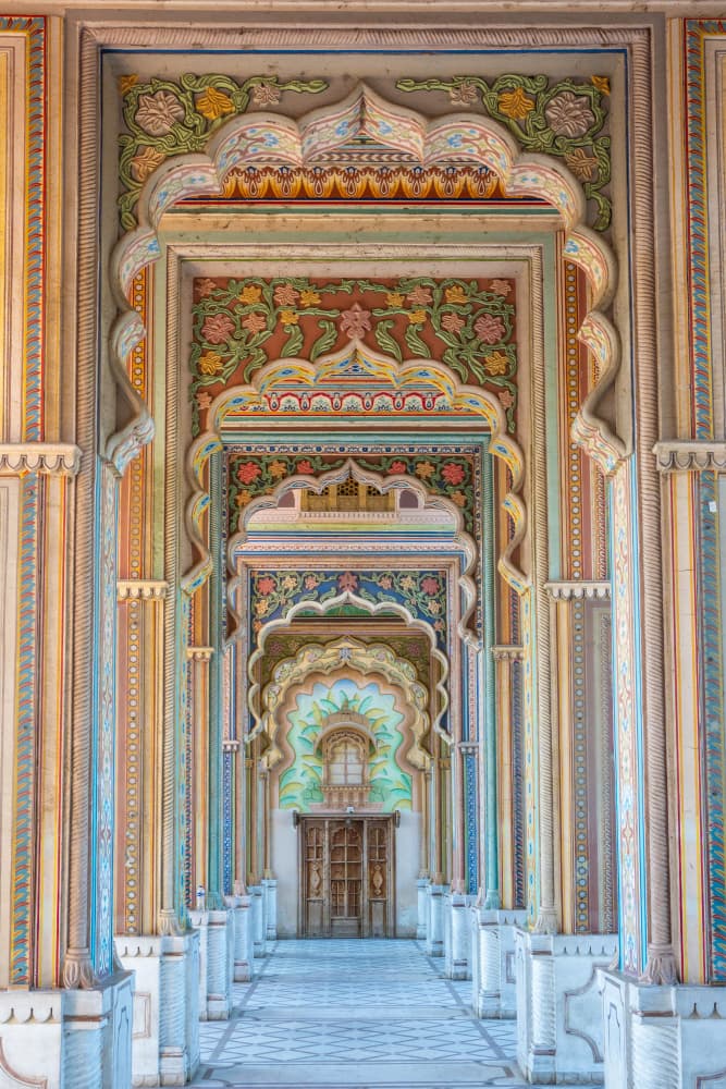 Pastel Palace Arches by Hardik Pandya — canvas wall art