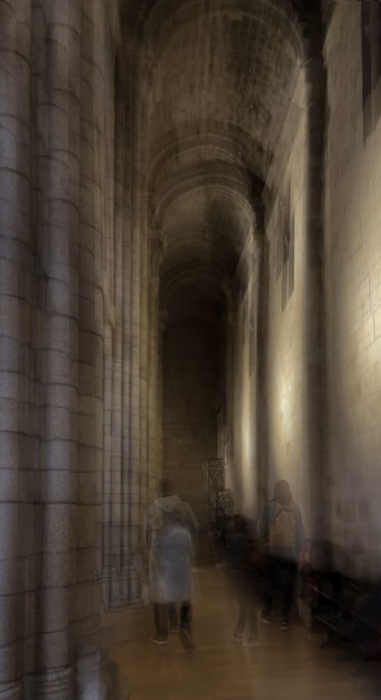 Blurred Historic Hallway by Fan Lin (APA) — canvas wall art