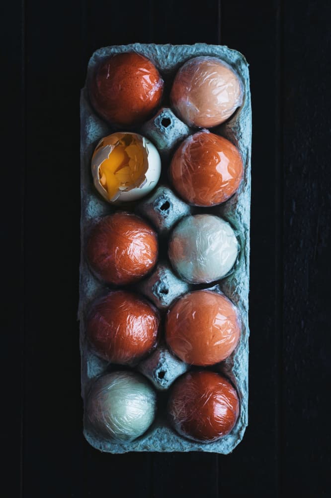 Broken Eggs Still Life by Karina Aleksandrova — canvas wall art