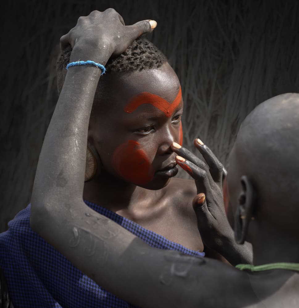 African Face Painting by Yang Jiao — canvas wall art