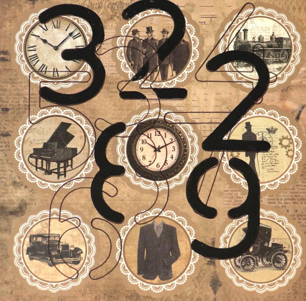 Vintage Steampunk Collage by Santhosh ch — canvas wall art